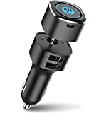 Bluetooth Receiver for Car, 3.5mm Aux Bluetooth Car Adapter, Esky Bluetooth 5.0 Wireless Car Audio Stereo Kits with Hands-Free Call, Dual 2.4A USB Ports Car Charger - US Patent No. US 10,272,845 B2