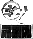 Amtrak Solar's Powerful 50-Watt Solar Roof, Attic, Exhaust Fan Quietly Cools and Ventilates your house, garage, RV or boat and protects against moisture build-up (with on/off switch). 12' Galvanized Steel Fan with 10' fan blade.